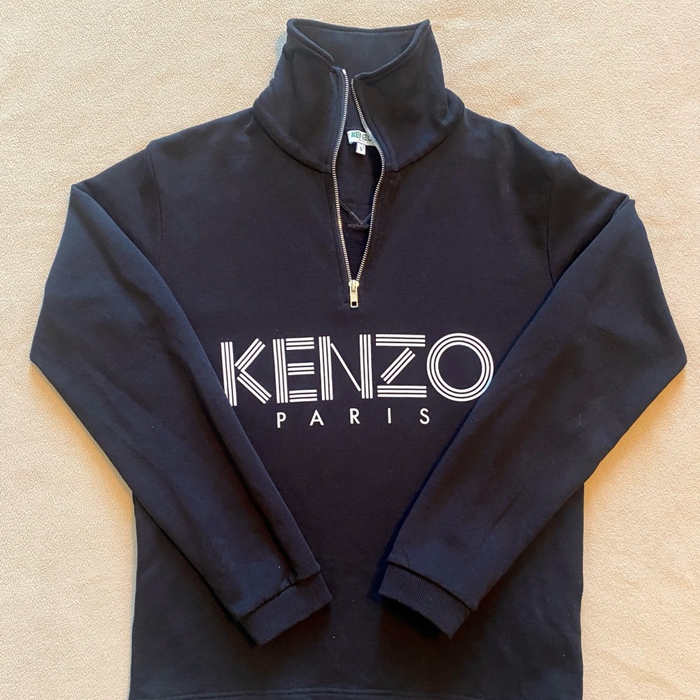 Kenzo Logo-Print Quarter-Zip